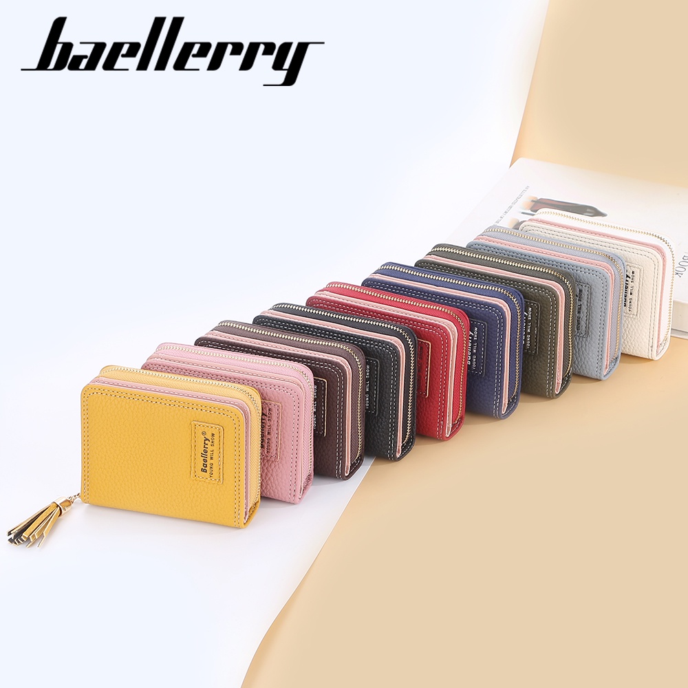 BAELLERRY N1858 Dompet Wanita Kecil Dompet Lipat Bahan Kulit PU Leather Premium WATCHKITE WKOS