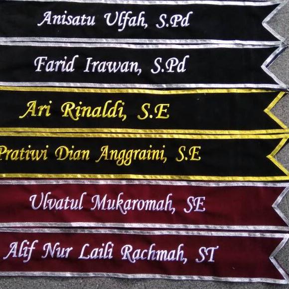 ㊪ Selempang wisuda bludru pita Glitter, selempang wisuda bordir komputer, selempang wisuda murah イ