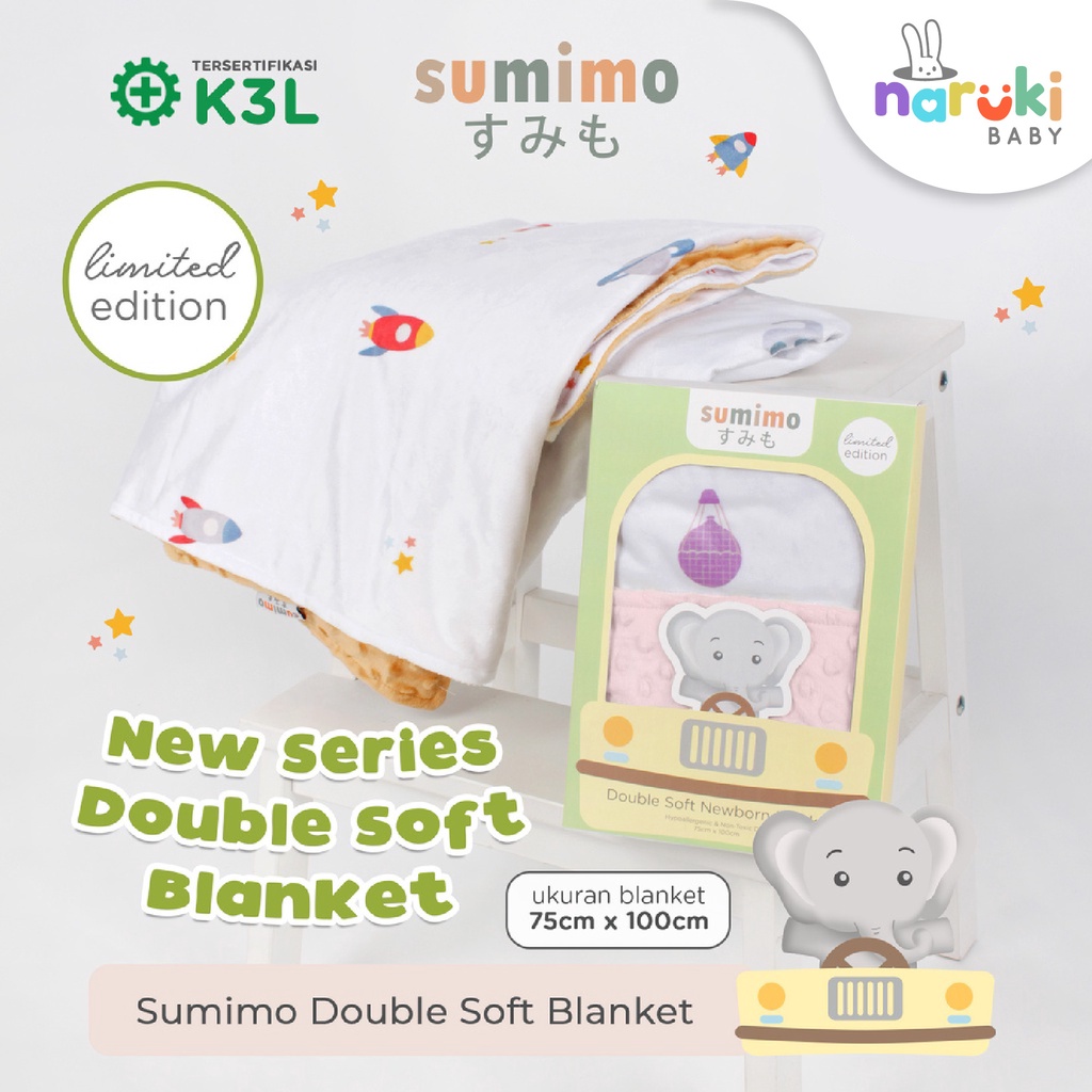 Sumimo Double Soft Newborn Blanket Selimut Bayi