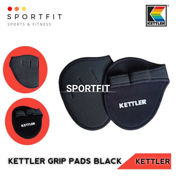 Glove Sarung Tangan Fitness Gym Kettler Grip Pads Black