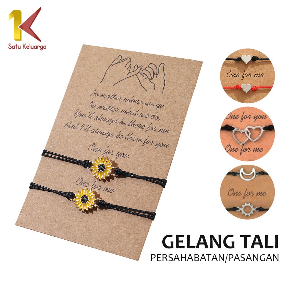Satu Keluarga Gelang Tali Persahabatan Anyaman Korea K65 Gelang BFF Gelang Pasangan Sahabat Gelang E