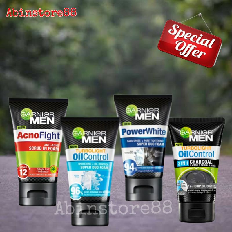Garnier Men Facial Foam | pembersih muka 100 ml