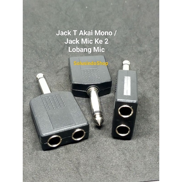 JACK T AKAI MONO - JACK CABANG MIC - JACK T AKAI - Sambungan 2 cover akai to 1 jack akai mono