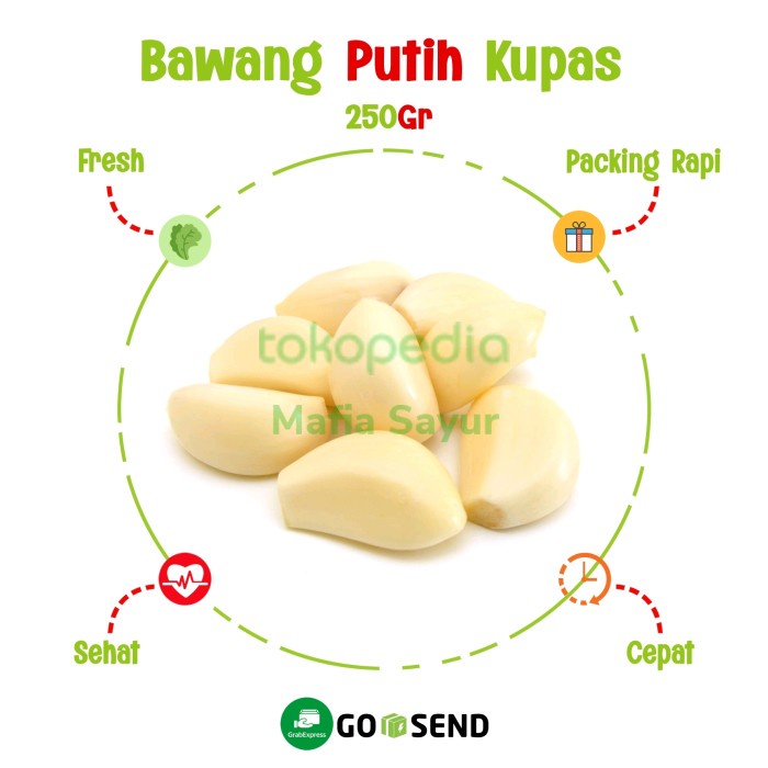 

BAWANG PUTIH KUPAS / GARLIC / FRESH VEGETABLES