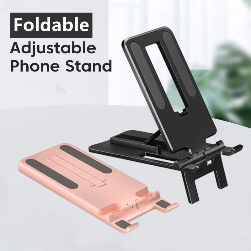Foldable Desktop Holder Portable Mini Adjustable Moblie Phone Stand Untuk Bracket Meja Tablet Hp Universal