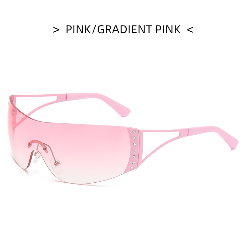 2023fashion Aesthetic Shades Sunglasses Untuk Wanita/Pria Kacamata Tanpa Bingkai Eyeglasses Colour