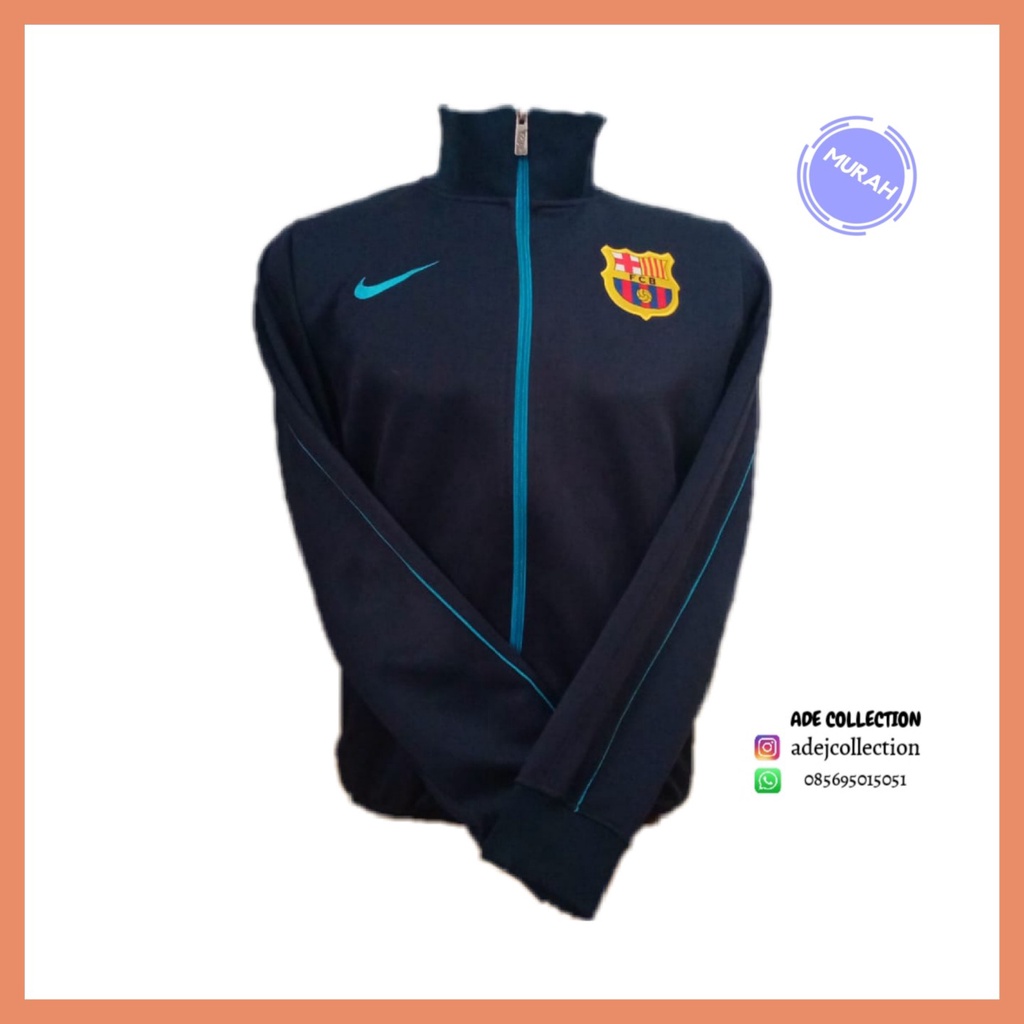Jaket Bola Barcelona Dongker Reject Great Ori