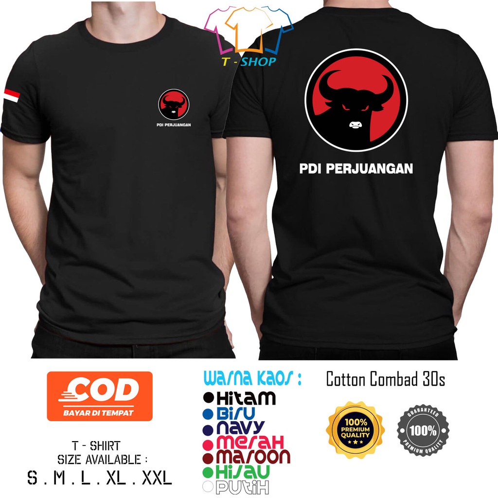 Baju Kaos LOGO PDI PERJUANGAN - Kaos Distro Premium Pria/Wanita Terbaru