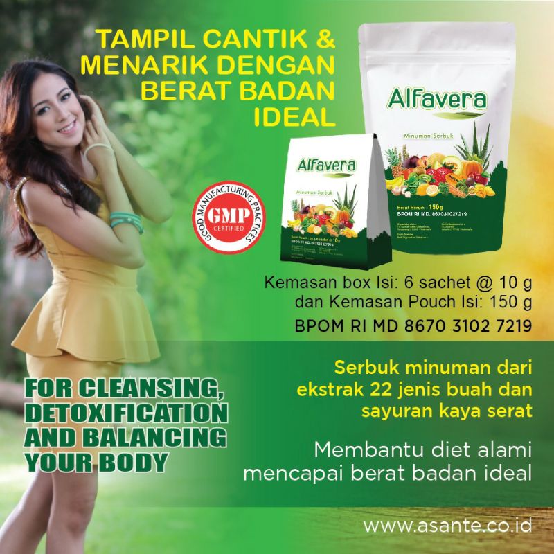 

Pelangsing body dengan minuman serbuk 22 serat buah