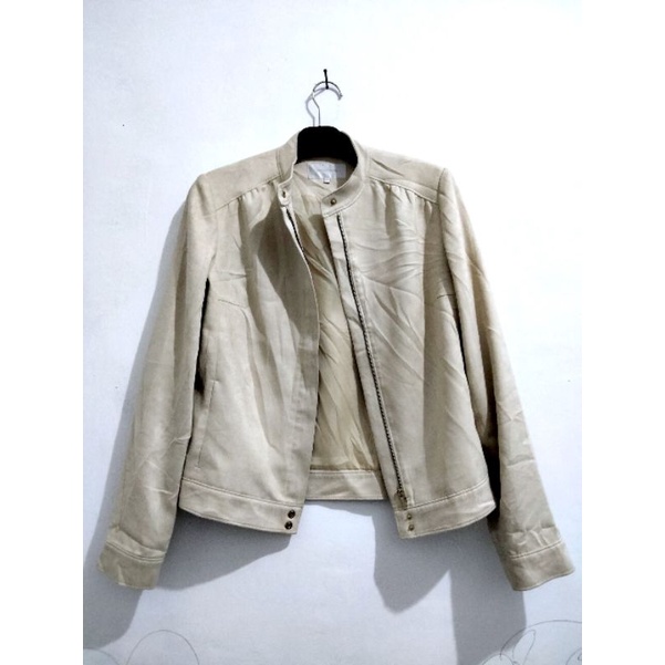 Jaket kulit Suede wanita preloved