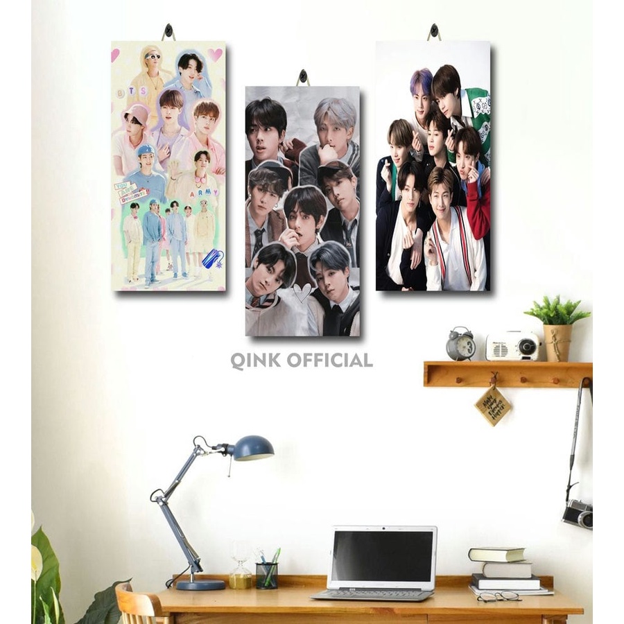 21-40 PAJANGAN DINDING KAMAR FOTO BTS 15X30 RGCNO/TEZH3/ HIASAN KAMAR ANAK MEMBER BTS / HIASAN DINDI
