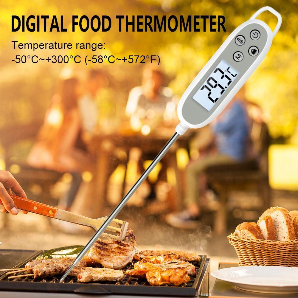 Top Termometer Makanan Digital Anti Air Termometer Makanan Profesional Barbekyu Alat Masak Pengukur Suhu Dapur