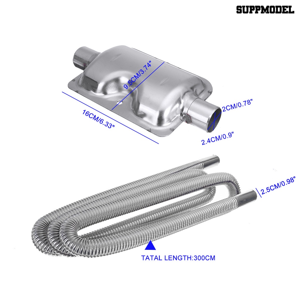 [Dekorasi] 1set Tabung Knalpot Stainless Steel Air Diesel Pemanas Parkir Selang Ventilasi Gas Untuk Eberspacher/Untuk Propex