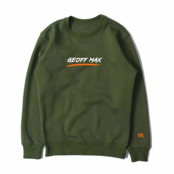 Geoff Max Official - Pullover Escuela Hijau Army Sweatshirt | Sweater Crewneck | Jacket Pria | Cn Un