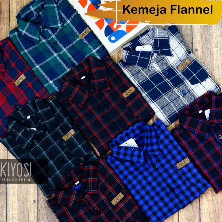 ✓ Kiyosi Kemeja Anak Flanel  Lengan Panjang Usia 1-5 Tahun  Seller Terbaru