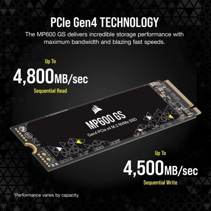 CORSAIR MP600 GS 2TB SSD PCIE 4.0 GEN4 M.2 NVME CSSD-F2000GBMP600GS