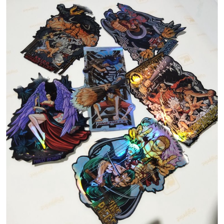 stiker hologram anime one piece berkualitas