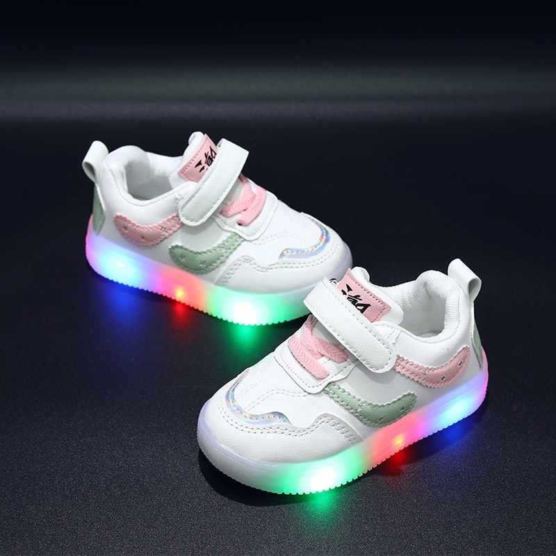 [Tokobig] Aeri Sepatu LED Sepatu Sneakers Anak Ukuran 21-30 Usia 1-5 Tahun