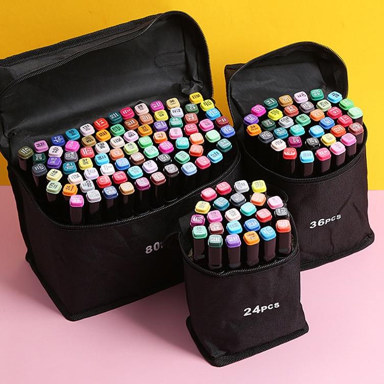 

➢Produk Terkini touch 80/60/48/36/24/12 Colors Twin Tip Pen Marker Set Dual Head Oily Alcoholic Sketch Markers Brush Pen For Draw Manga Animation Design Art Supplies Motif Terkini