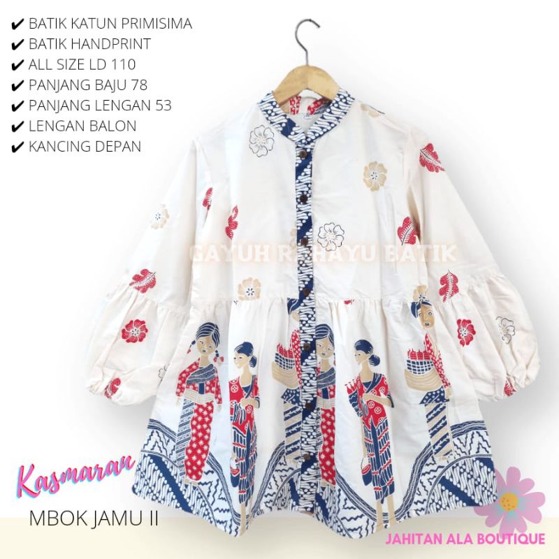 Blus kasmaran mbok jamu #2 batik solo blus batik