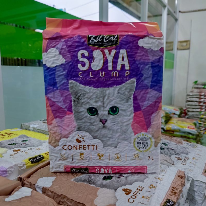 Pasir Tofu Kit Cat Soya Confetti 7lt