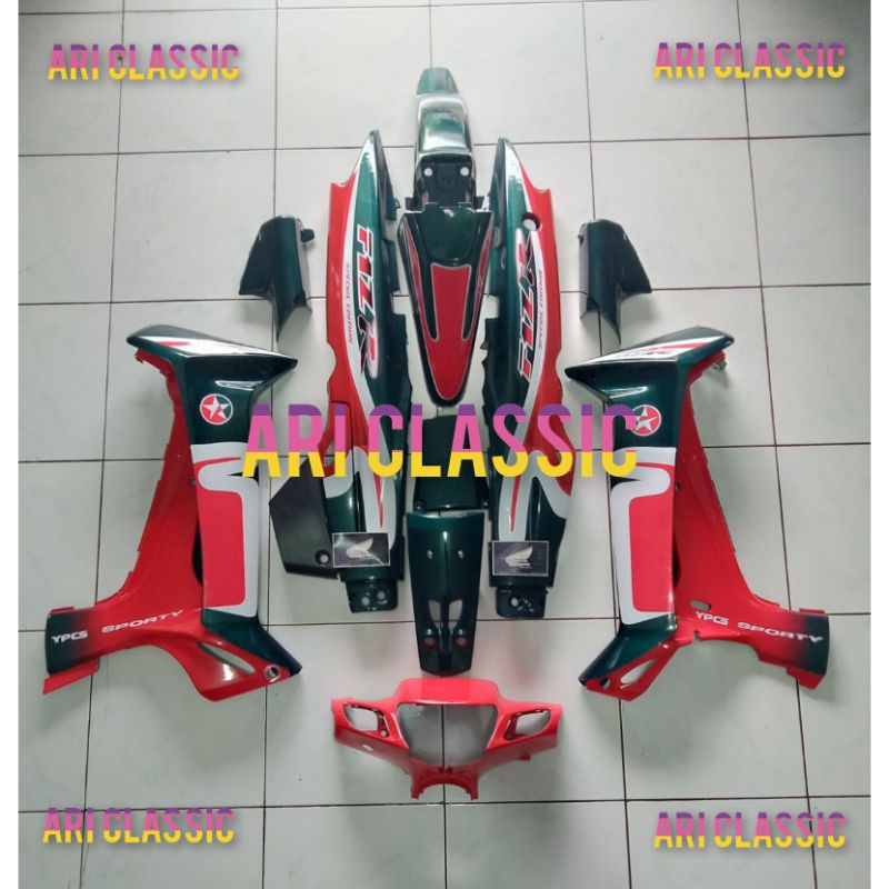 Cover Body Fizr Caltex Hijau Merah Full Set Halus Yamaha Fizr