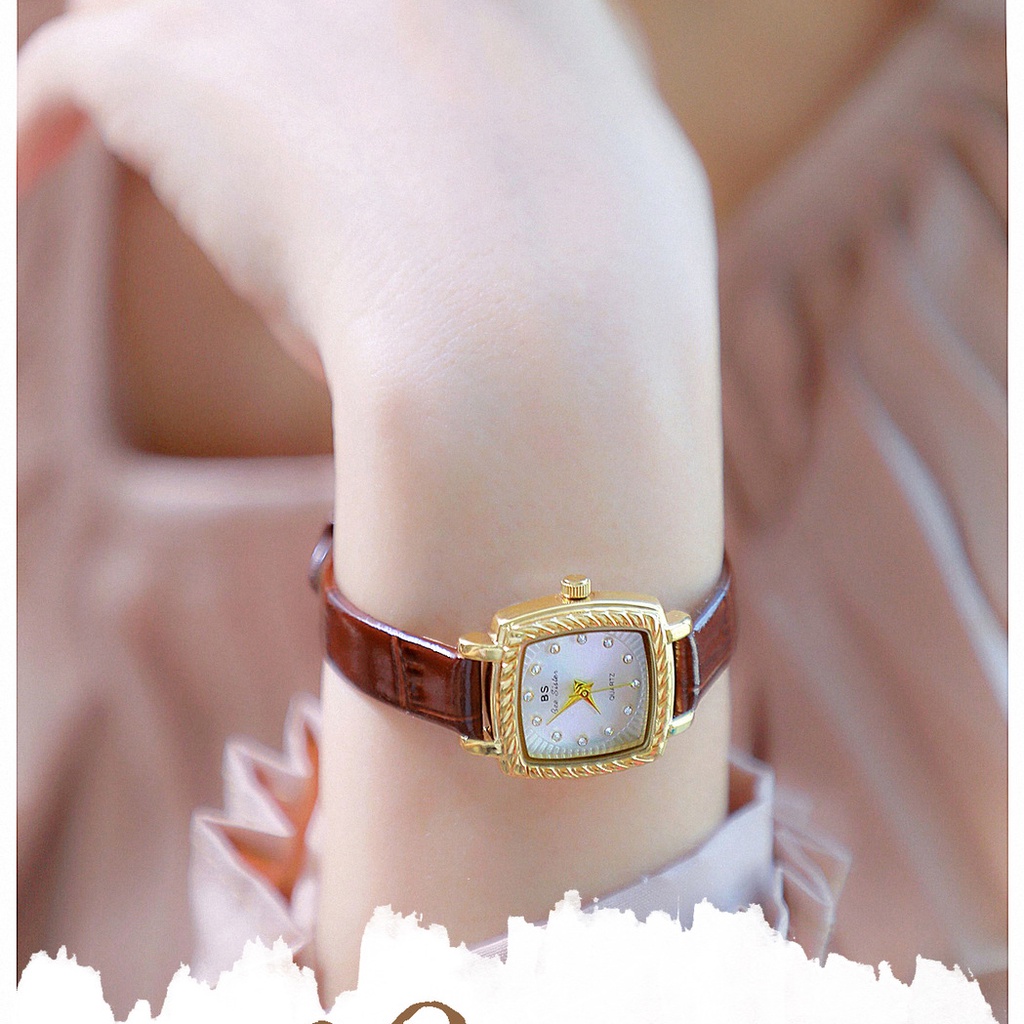 Jam tangan wanita BeeSister BS ANTIQUE kulit asli termurah bagus trend 2023