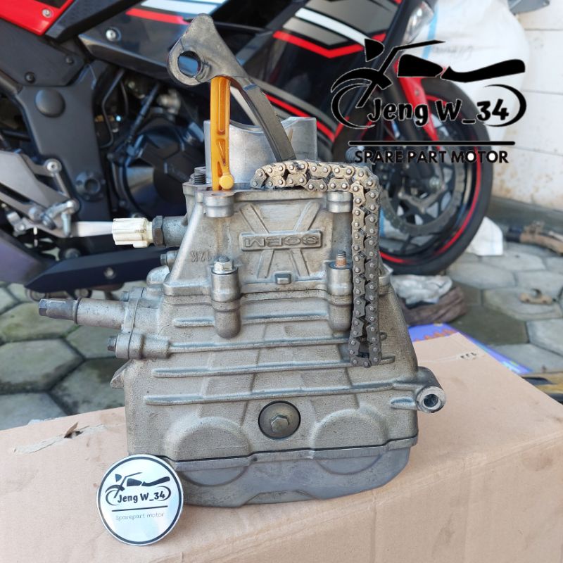 BLOK HEAD CYLINDER SEHER PISTON HEAD DEKSEL KOP BORING SATRIA FU 150 INJEKSI ORIGINAL