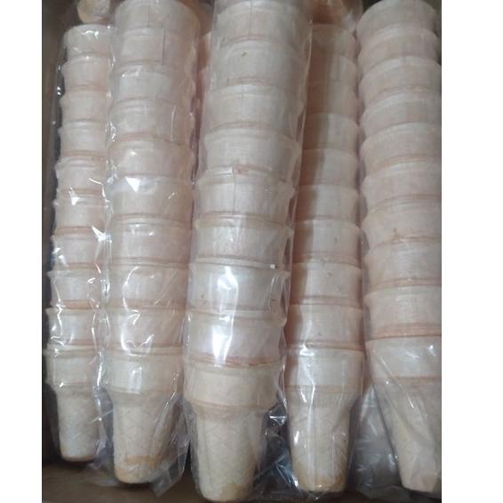 

Super Promo.. MCD Cone Ice cream Semprong Mc Donald kerupuk Es Krim MCD ukr Diameter 5.5 cm isi 300 PCS / 1 BALL SQK