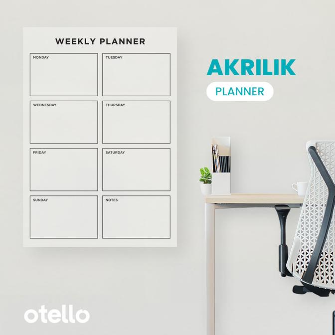

WEEKLY PLANNER JADWAL TARGET AKRILIK SCHEDULE ACRYLIC MINIMALIST KEREN