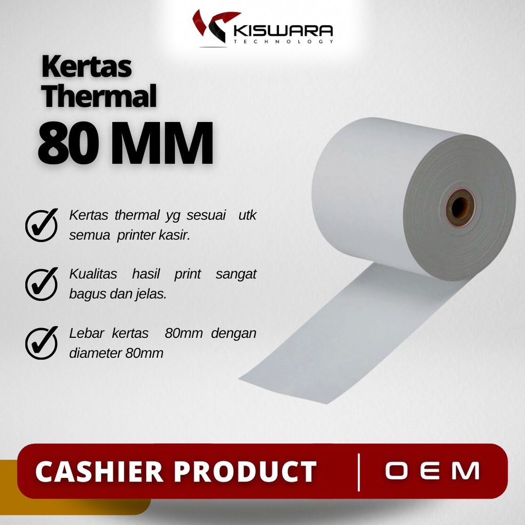 Kertas Printer Thermal 80x80mm