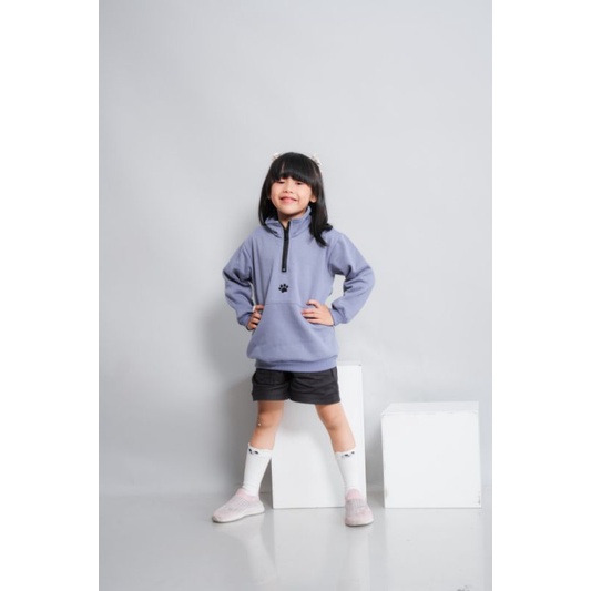 HALF ZIP SWEATER - Promo 10.10 jaket anak seleting terbaru murah berkualitas perempuan laki laki fleece unisex