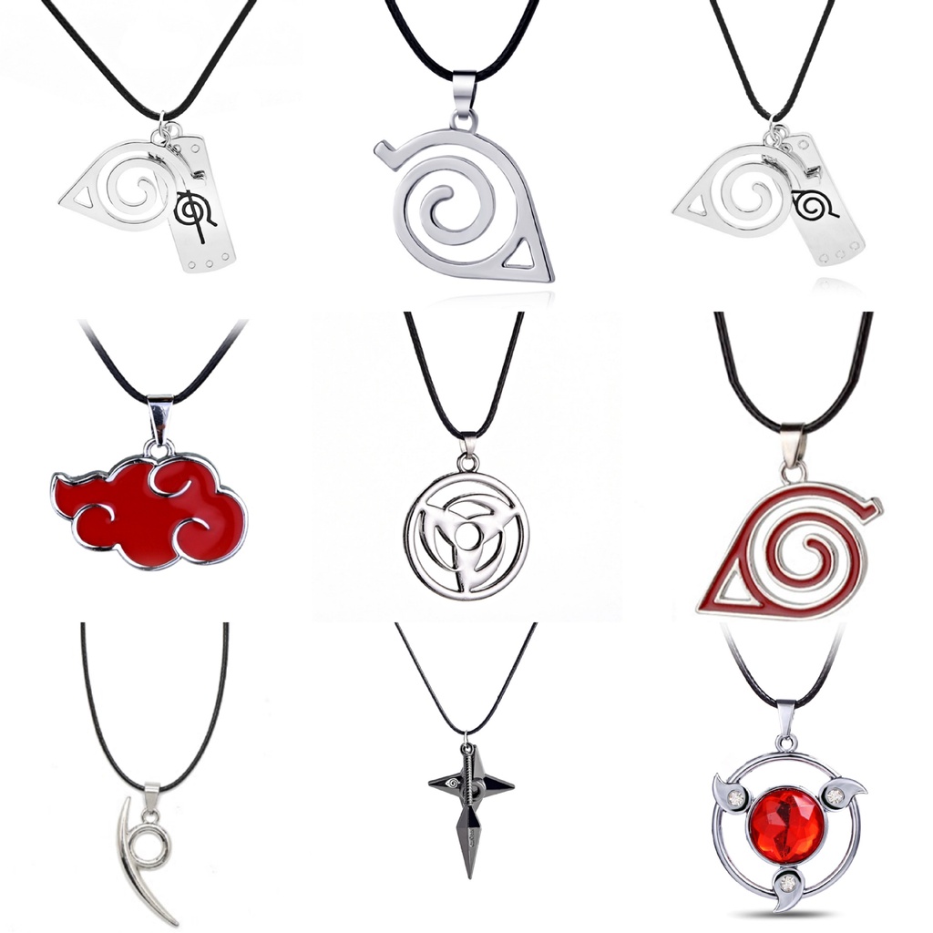 Aksesoris Anime Merchandise Naruto Kalung Tali Kulit