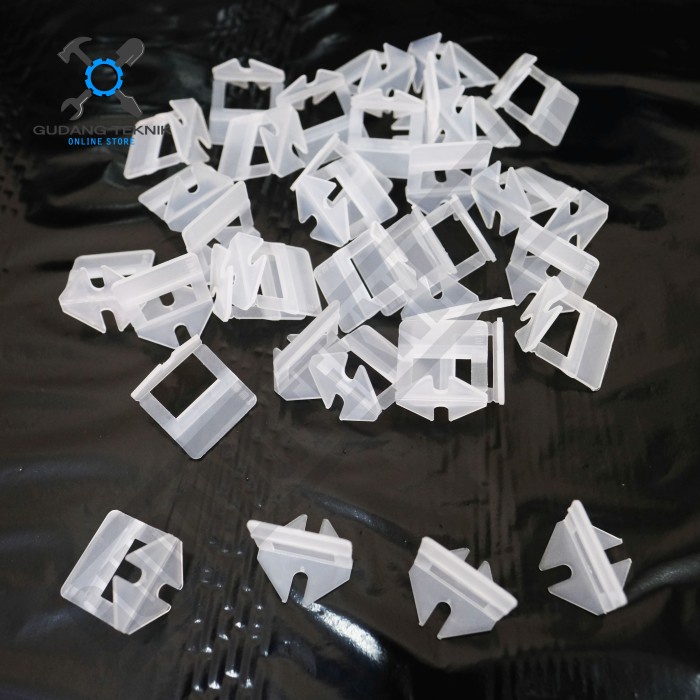 Alat Perata Keramik Puter Ukuran 1mm 1.5mm 2mm isi 100 Pcs 20317 BISON / Nat Spacer Lash Clip Leveling 1 mm 1.5 mm 2 mm BISON