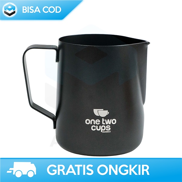 GELAS LATTE ART STAINLESS 350ML 600ML ONETWOCUPS MILK JUG ESSPRESSO