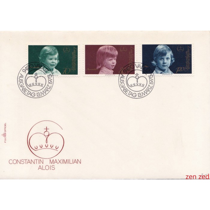 

A630 Prangko Liechtenstein FDC 1975 Royal Pictures 1 Pcs