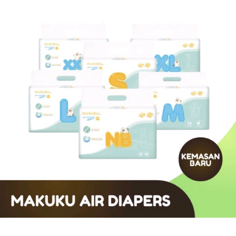 Makuku SAP Diapers Comfort Nb28/S38/M32/XL28/XXL28