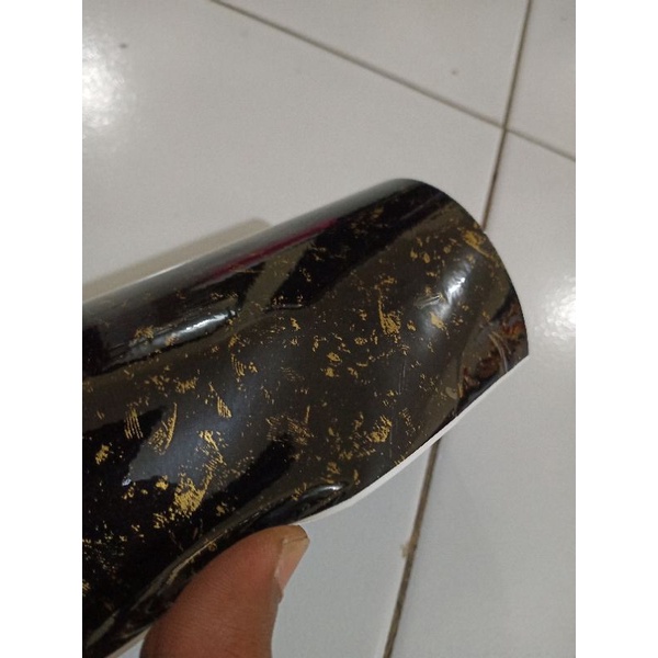 Skotlet karbon vorget hitam glossy / sticker karbon vorget glossy hitam
