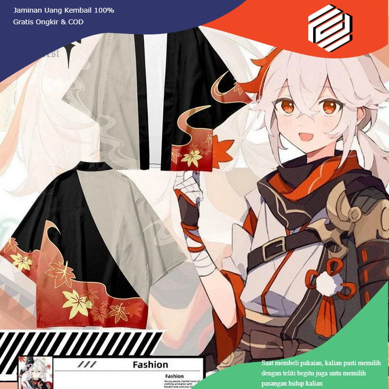 Haori Baju Cosplay Kimono Game Genshin Impact Kaedahara Kazuha kimono jepang