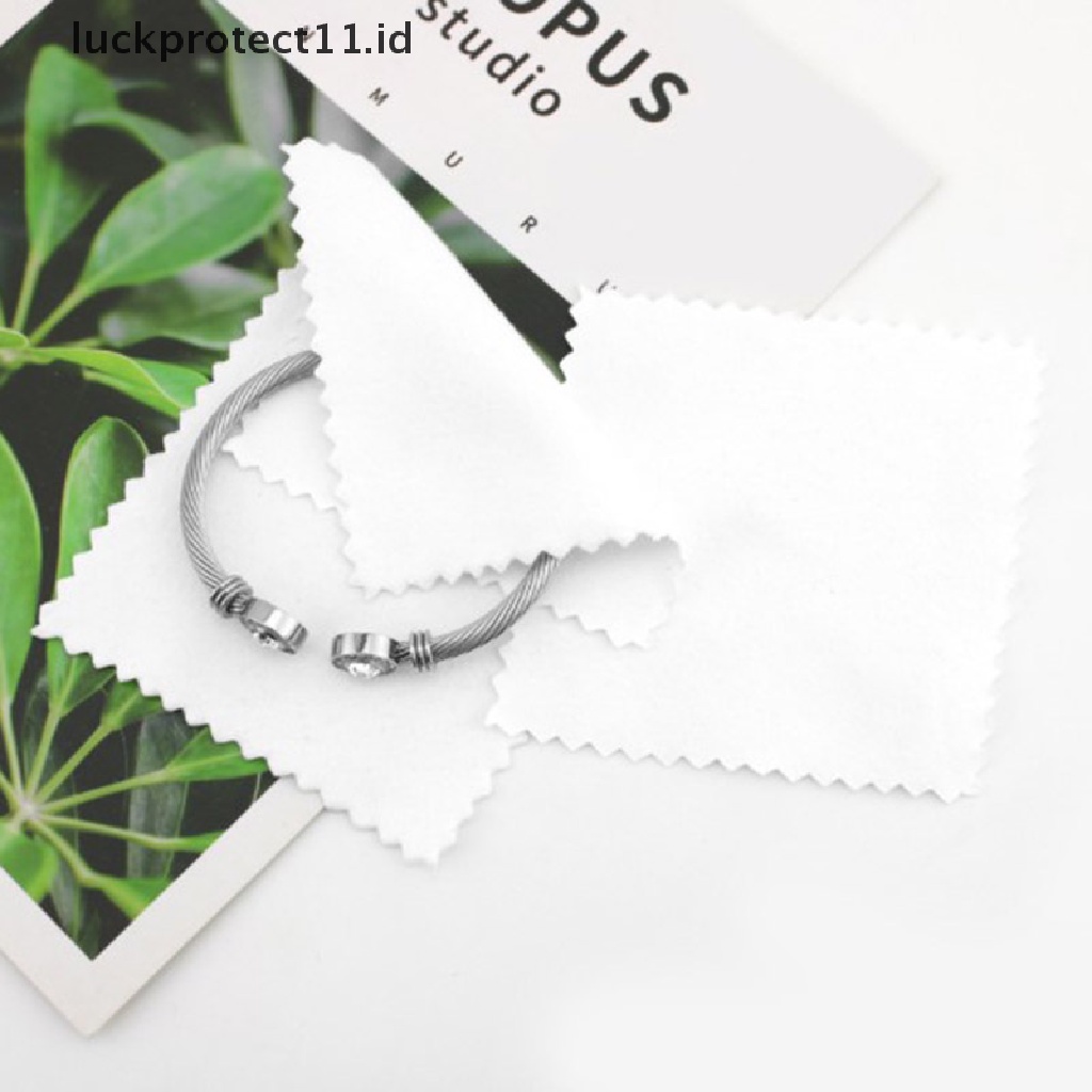/Fashion Hot// Fashion// 50pcs Silver Polishing Cloth Cleaner Kain Pembersih Perhiasan Alat Anti Noda.