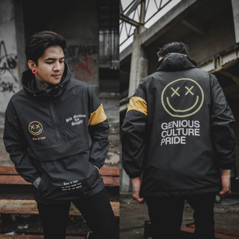 Jaket Pria Parasut Cougle Original Distro Genioushed Jaket Hoodie Cowok Jaket Remaja Jaket Waterproo