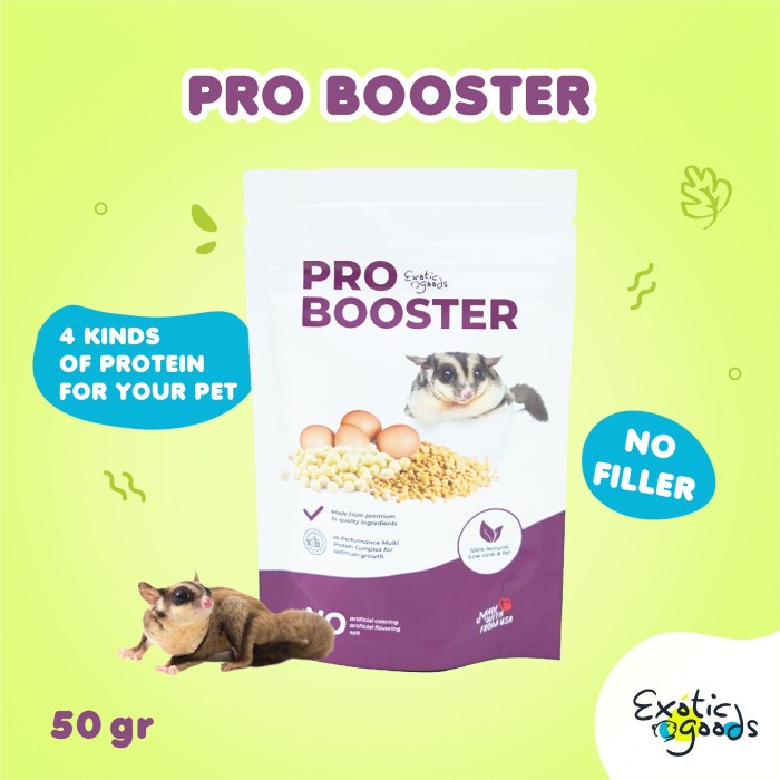 PRO BOOSTER 50GR PROBOOSTER PROTEIN HEWAN VITAMIN PROTEIN SUGAR GLIDER