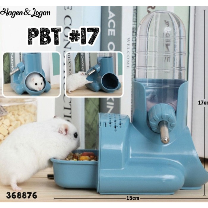 3 in 1 Hamster Water Bottle / Tempat Makan dan Minum Hamster PBT 17