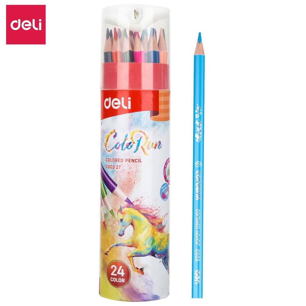 

Promo - Deli Pensil Warna Colorun 24 Warna Bonus Serutan - Ec00327 .,