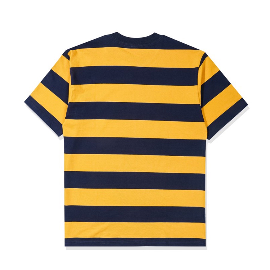 Kaos Striped 16s Real Heavy Goods Navy Mustard - Navy Mustard