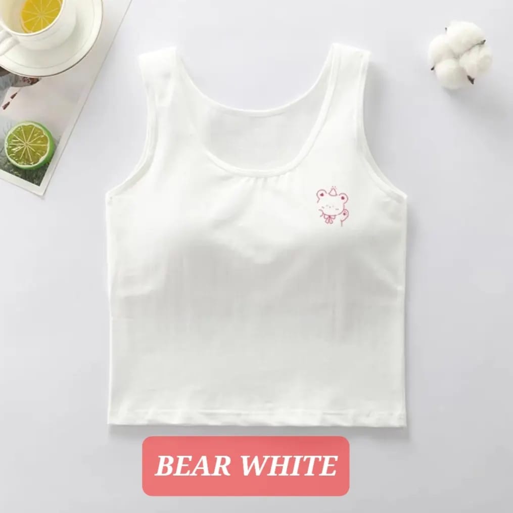 BAJUKIDDIE KAOS DALAM BEAR PAKAIAN DALAM ANAK REMAJA CEWEK TANK TOP CUP IMPORT