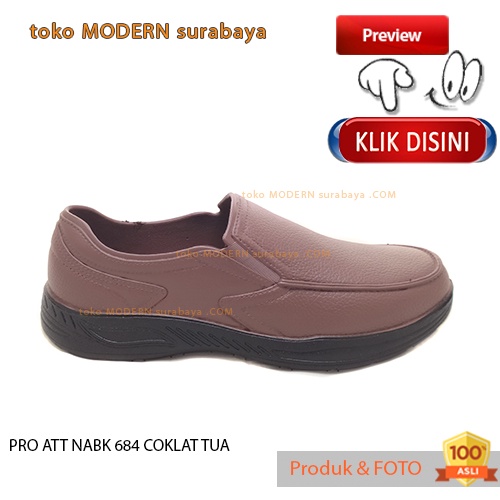 Sepatu pria casual slip on karet anti air PRO ATT NABK 684