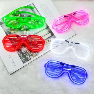 Kacamata LED Viral Luminous Party Colourful Nyala Glow in The Dark Kacamata Garis Viral LED