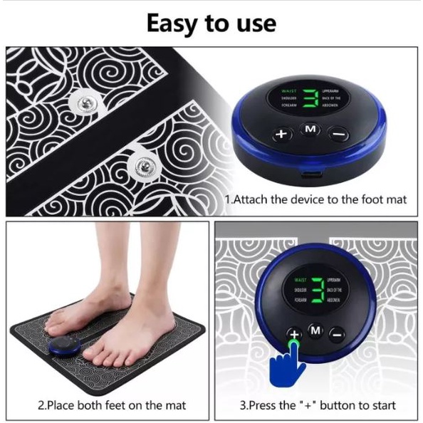 Electric EMS Foot Massager Alat Pijat Kaki Elektrik Foot Mat - EMS