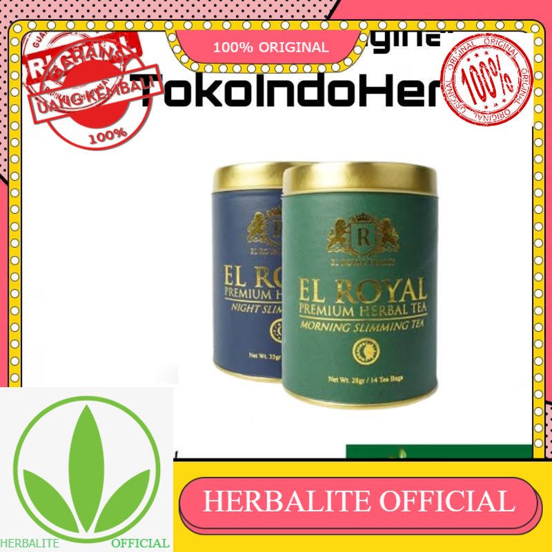 100% ORIGINAL 1 Paket El Royal Premium Herbal Tea - Teh Herbal Untuk Kesehatan Melancarkan Pencernaa